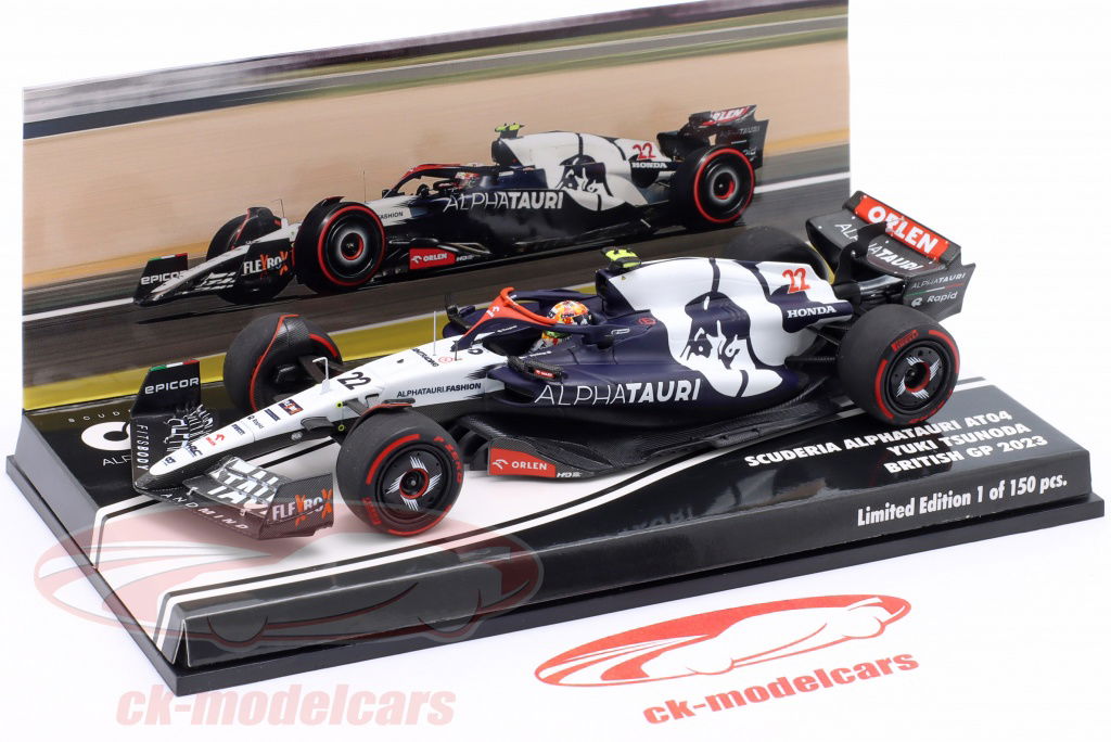 Minichamps 1:43 Yuki Tsunoda Alpha Tauri AT04 #22 British GP