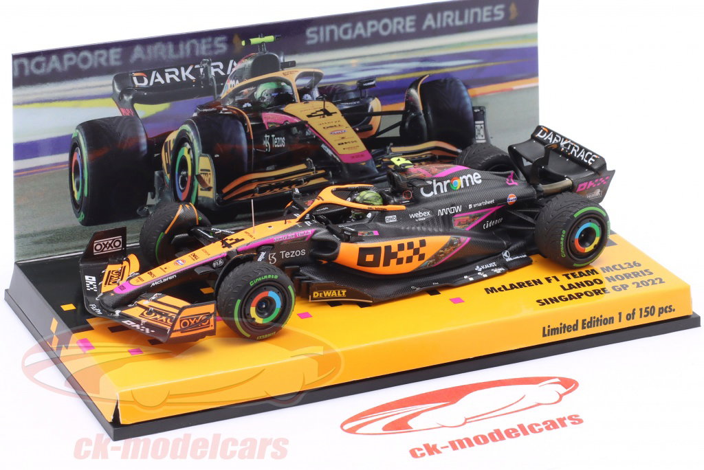 Minichamps 1:43 Lando Norris McLaren MCL36 #4 4th Singapore GP