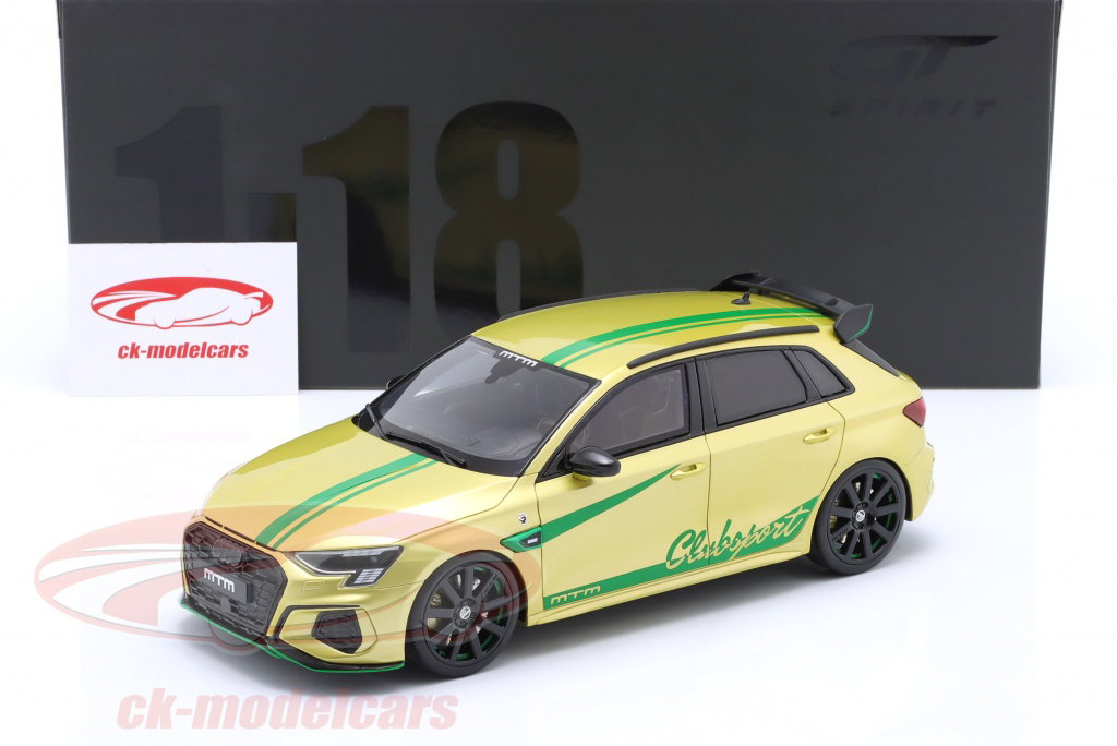 GT-SPIRIT 1:18 Audi S3 (Y8) MTM year 2022 yellow GT891 model car