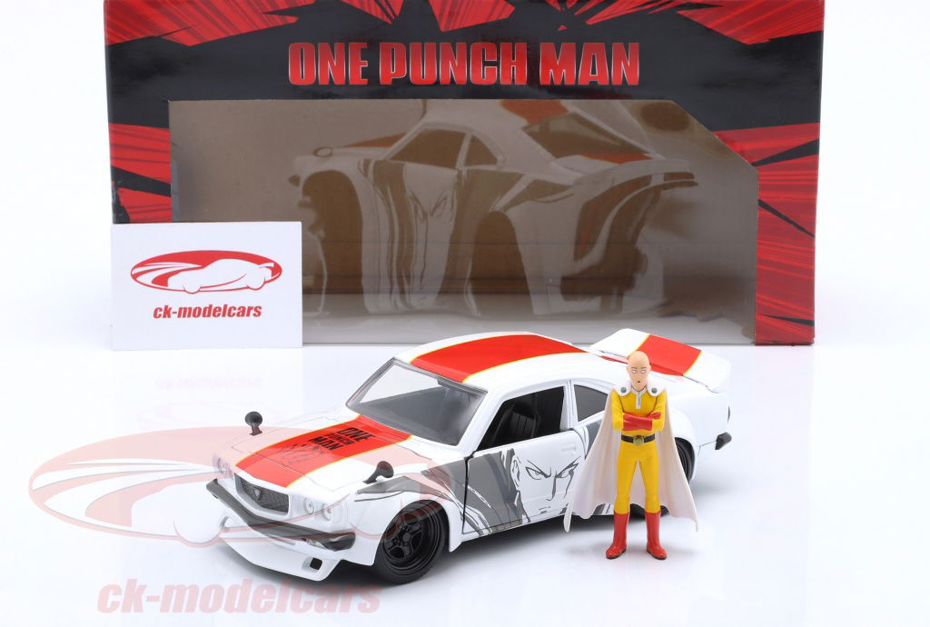 Jadatoys 1:24 Mazda RX-3 1974 with figure Saitama (Manga One