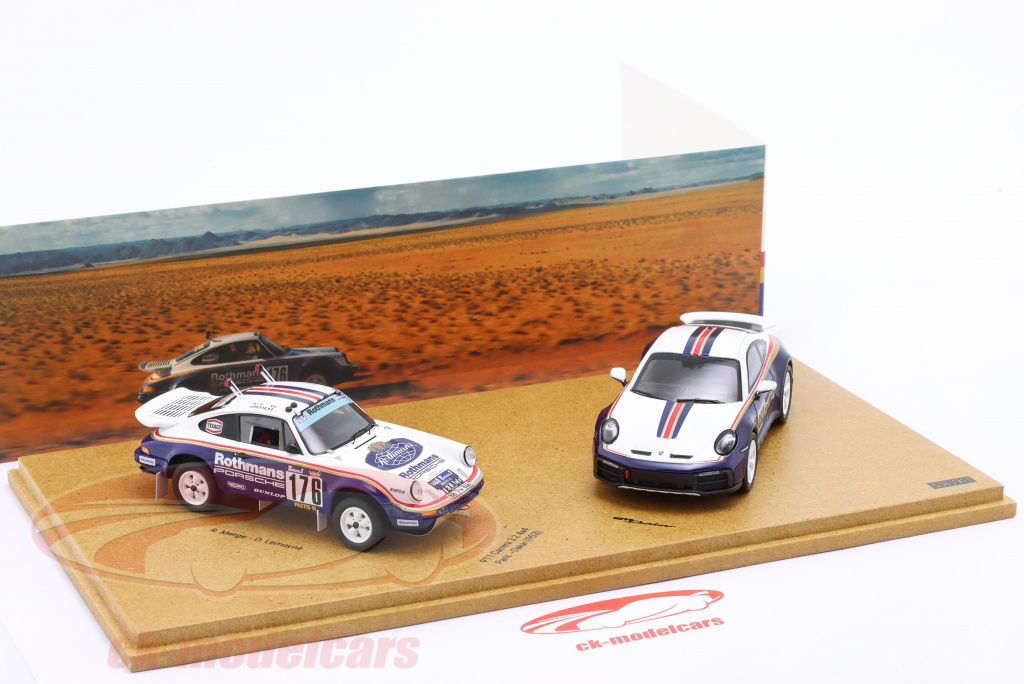 Spark 1:43 2-Car Set 911 Dakar Rallye Rothmans: Porsche 953
