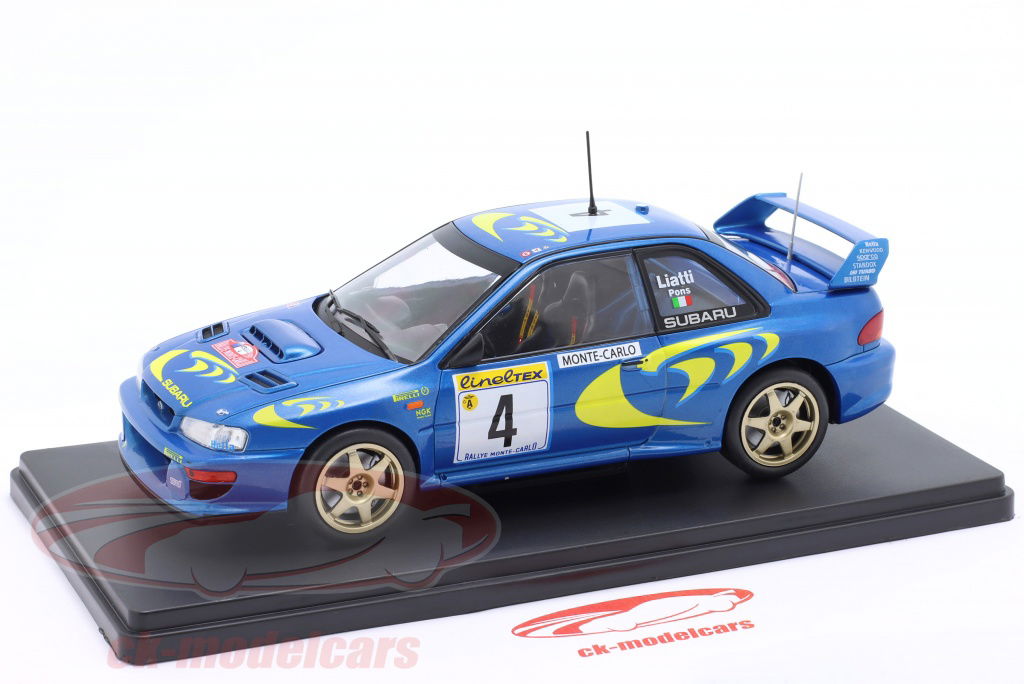 自動車 SUBARU IMPREZA WRC 1997 P.Liatti F.Pons Altaya 1:24 Subaru Impreza S3 WRC #4 Winner Rallye Monte