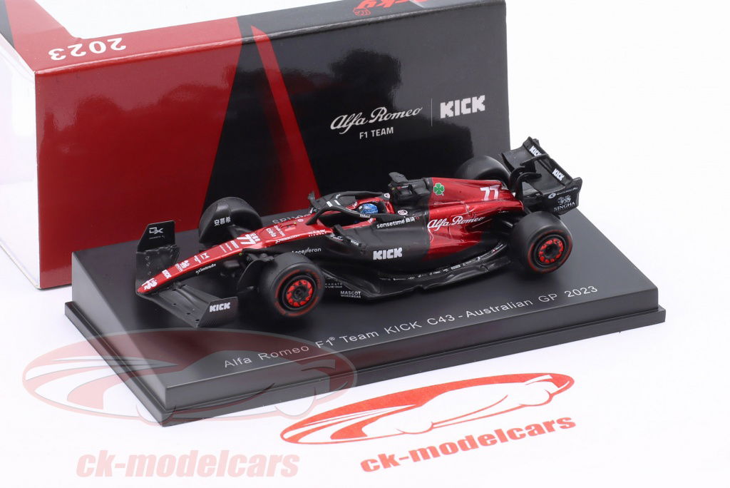 未開封Spark 1/18 (18S768) Alfa Romeo F1 #77 Spark 1:64 Valtteri Bottas Alfa Romeo C43 #77 Australia GP