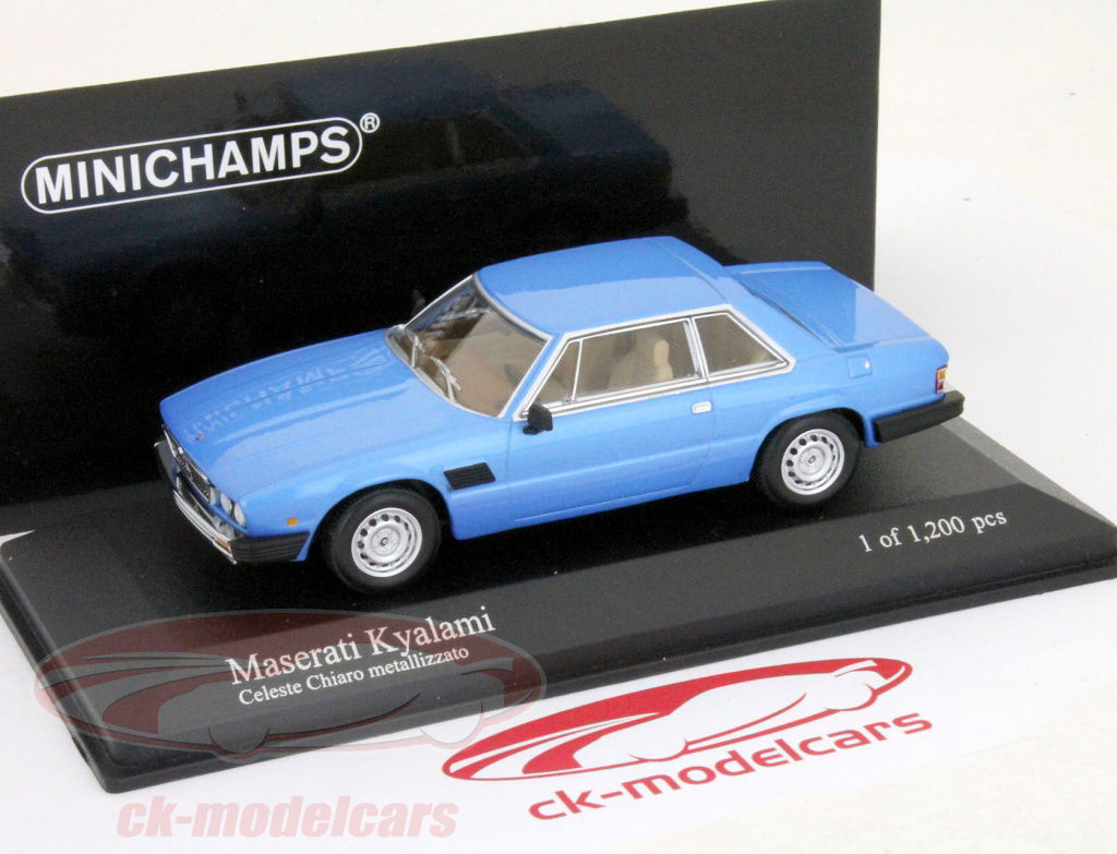 Minichamps 1:43 Maserati Kyalami Year 1982 blue metallic