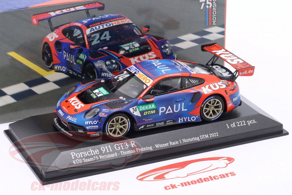 Minichamps 1:43 Porsche 911 GT3 R #24 Winner Norisring DTM 2022