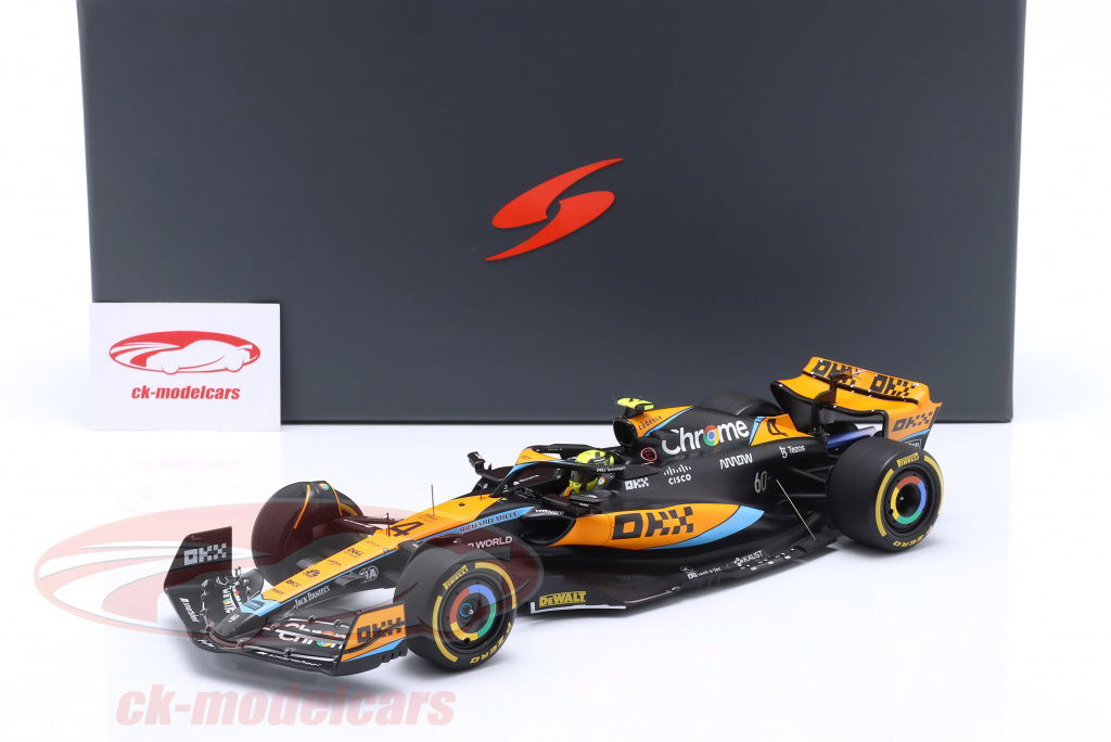 McLaren MCL34 Lando Norris サイン入りボード付き Spark 1:18 Lando Norris McLaren MCL60 #4 2nd Japan GP