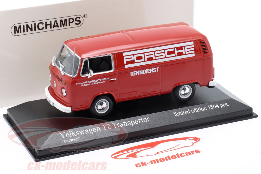 Minichamps 1:43 Volkswagen VW T2 Delivery Van Porsche Renndienst