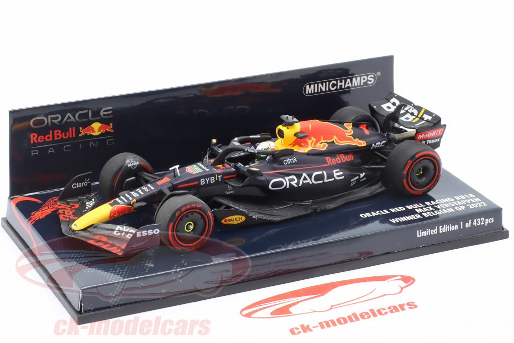 Minichamps 1:43 M. Verstappen Red Bull RB18 #1 Winner Belgian GP
