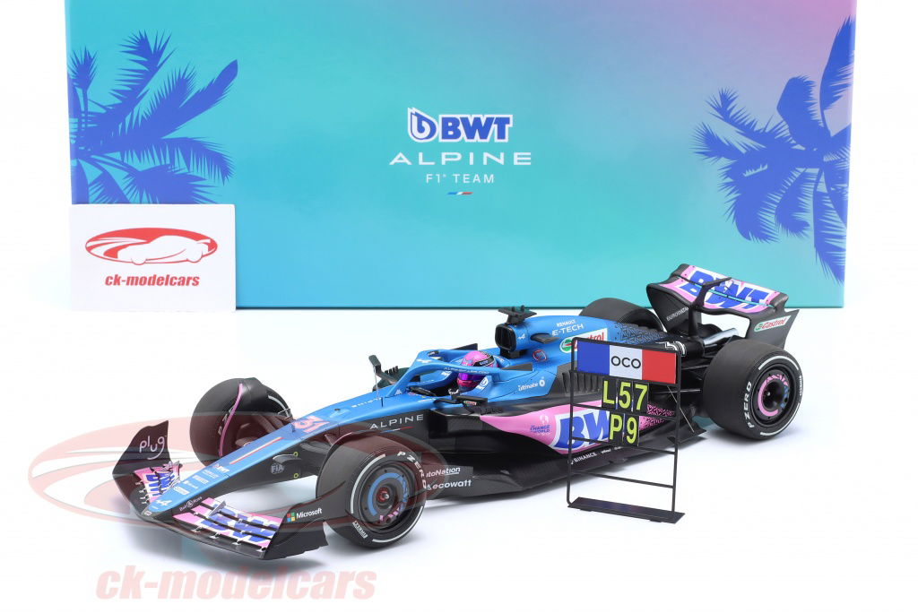 Minichamps 1:18 Esteban Ocon Alpine A523 #31 9th Miami GP Formula