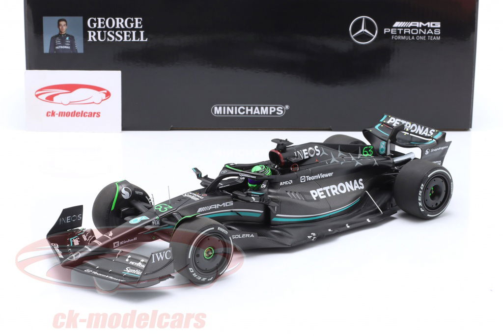 ブランド通販 1:18 Minichamps G. 7位 #63 W14 F1 Mercedes-AMG Russell ミニカー