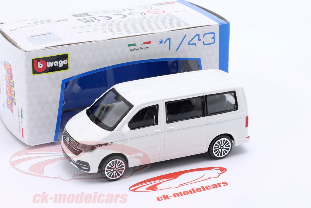 Bburago 1:43 Volkswagen VW T6 Multivan year 2020 white 18-30434