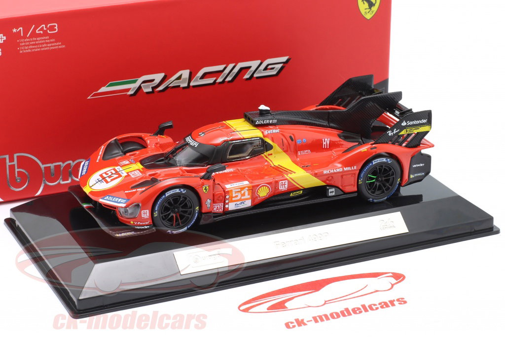 Bburago 1:43 Ferrari 499P #51 勝者 24h LeMans 2023 Pier Guidi