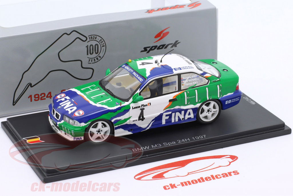Spark 1:43 BMW M3 E36 #4 24h Spa 1997 Rafanelli, Ickx, Duez