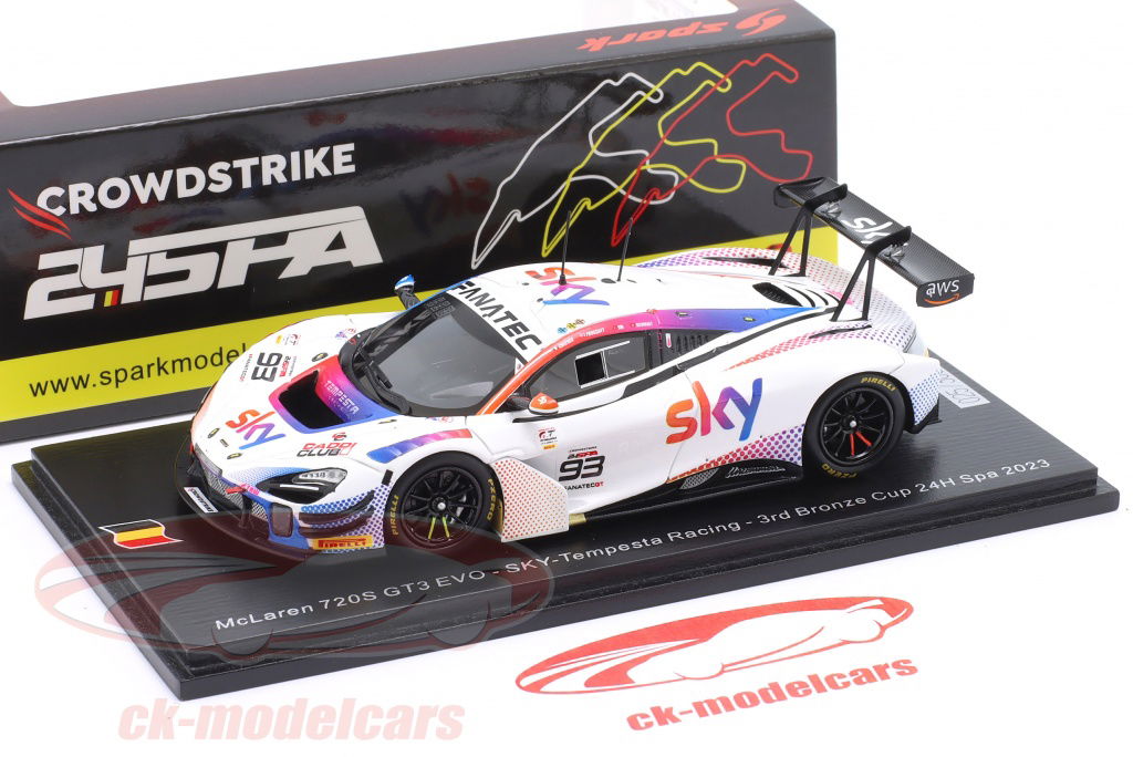 Spark 1:43 McLaren 720S GT3 Evo #93 24h Spa 2023 Sky
