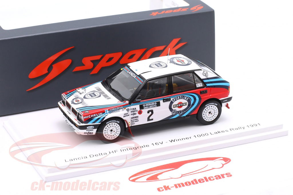 Spark 1:43 Lancia Delta Integrale 16V #2 勝者 1000 Lakes Rallye