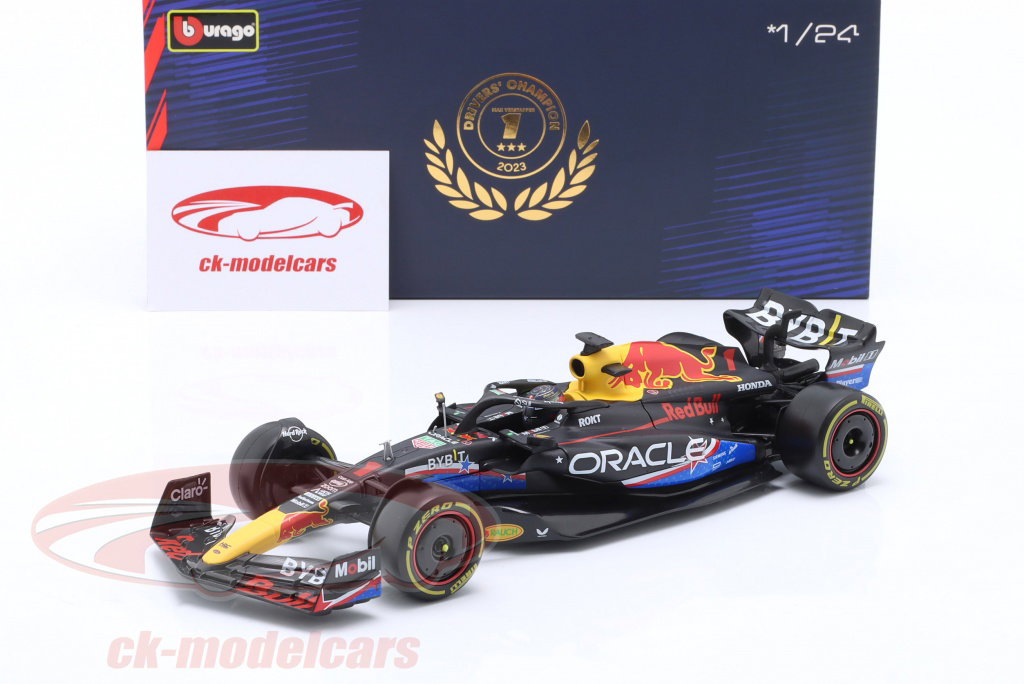 ミニカー Red Bull Racing RB19 Max Verstappen Bburago 1:24 Max Verstappen Red Bull RB19 #1 Winner USA GP Formula