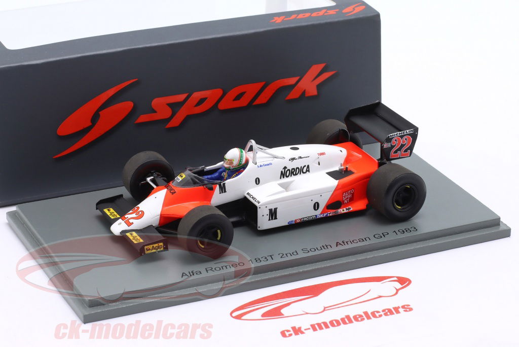 ミニカー　1/43 Alfa Romeo 183T 2nd South African GP 1983 Andrea de Cesaris #22 [S8806] Spark 1:43 A. de Cesaris Alfa Romeo 183T #22 2nd South