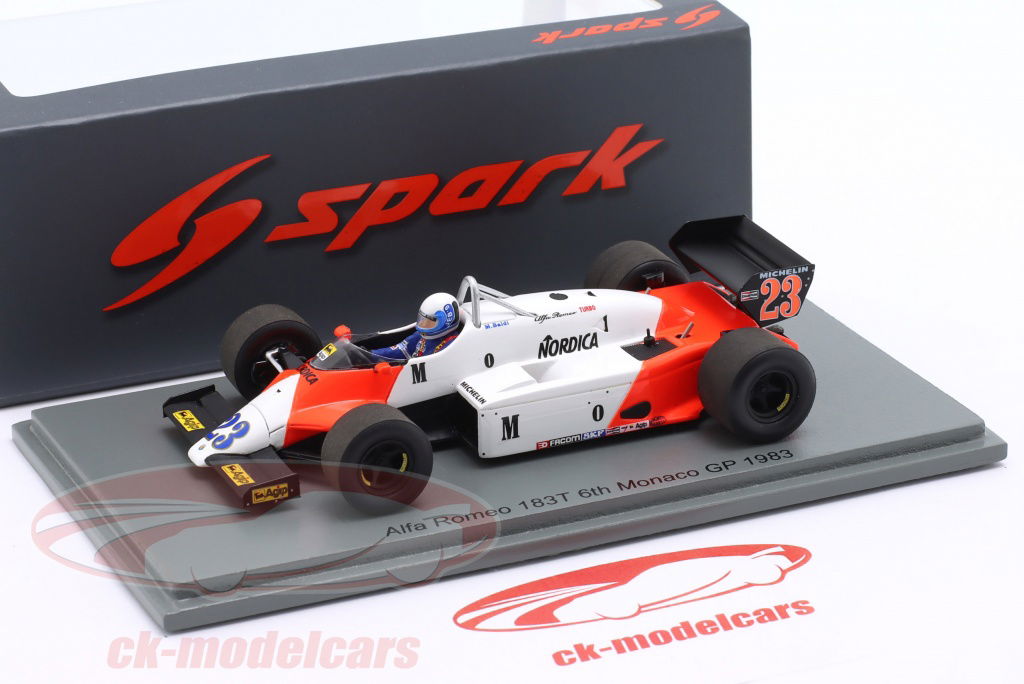 ミニカー　1/43 Alfa Romeo 183T 6th Monaco GP 1983 Mauro Baldi #23 [S8803] Alfa Romeo 183T No.23 6th Monaco GP 1983 Mauro Baldi in 1:43