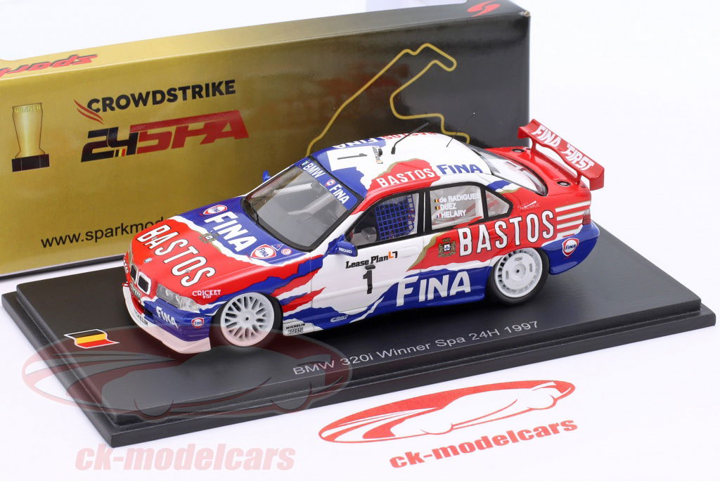 BMW 320i E36 FINA BASTOS スパ 1997 1/43 Spark 1/43 BMW 320i M3 E36 #1 Team Fina Bastos Winner 24H