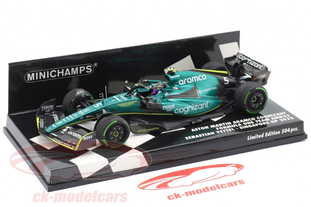Minichamps 1:43 S. Vettel Aston Martin AMR22 #5 8th Cingapura GP