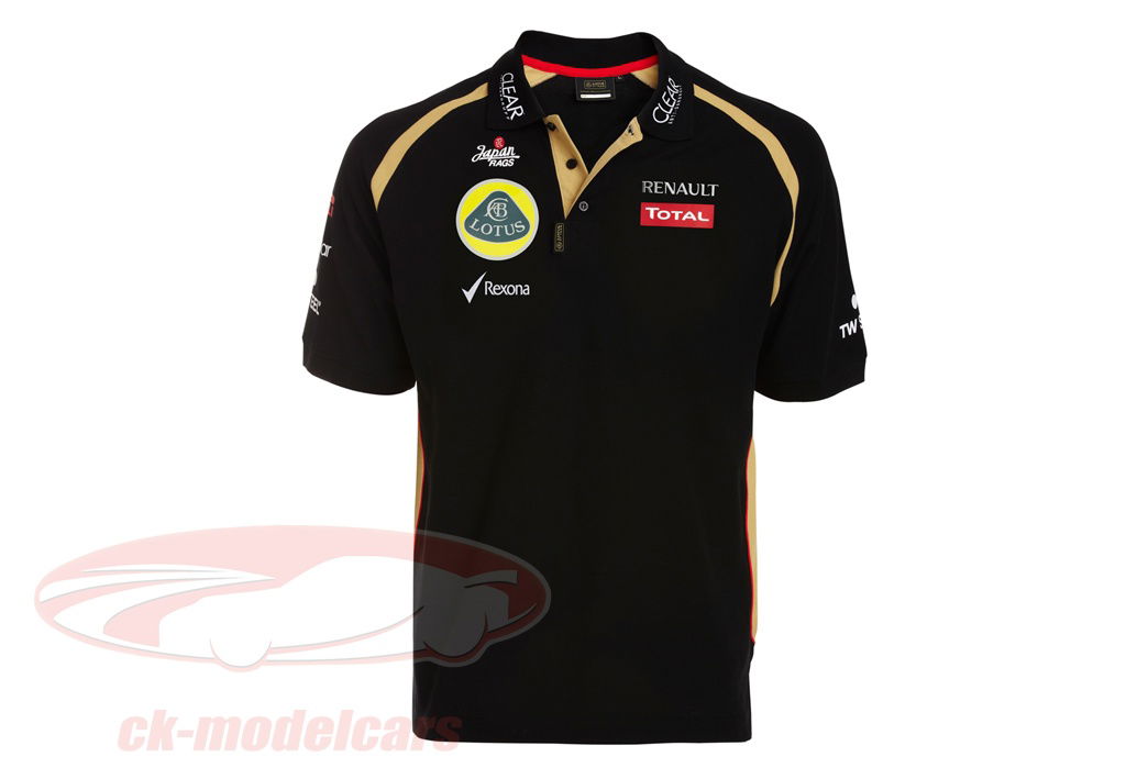 Kimi Raikkönen Lotus formula 1 2012 Polo-Shirt black & gold