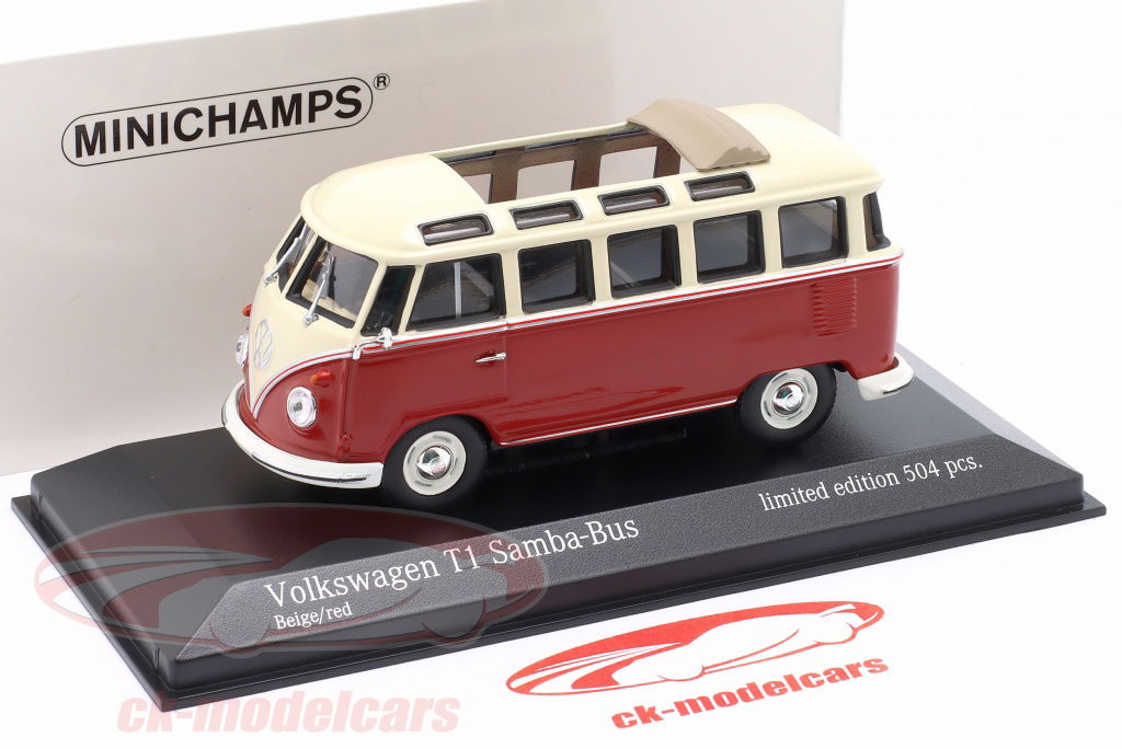 Minichamps 1:43 Volkswagen VW T1 Samba Bus 建設年 1963 ベージュ
