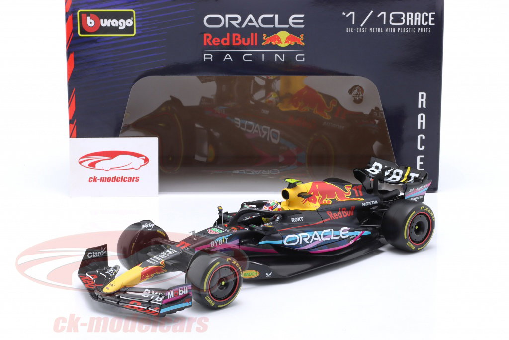 Bburago 1:18 Sergio Perez Red Bull RB19 #11 2do miami GP fórmula 1
