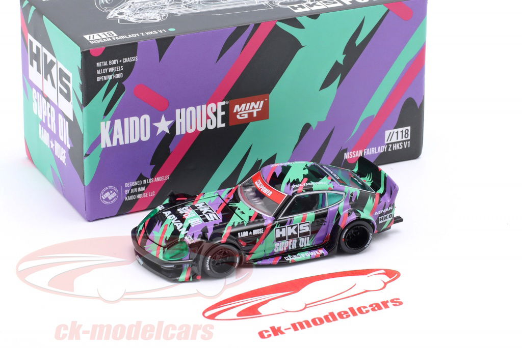 True Scale 1:64 Nissan Fairlady Z HKS 建造年份1969 彩色Kaido