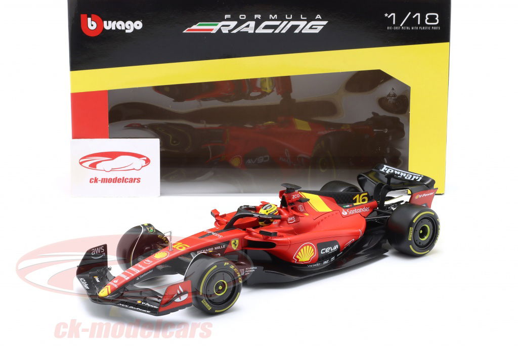 ミニカー 18/1 Burago SF-23 Charles Leclerc Ferrari SF-23 #16 Charles Leclerc Formula One F1 World