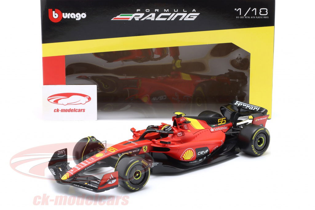 Bburago 1:18 Carlos Sainz Jr. Ferrari SF-23 #55 3位 イタリア語 GP