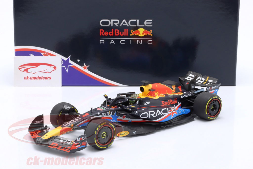 MINICHAMPS Oracle RedBull Racing RB18限定版 Minichamps 1:18 Max Verstappen Red Bull RB19 #1 Sieger USA