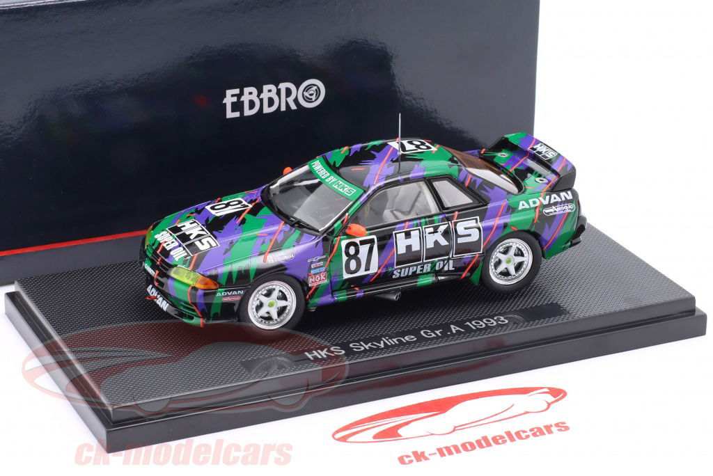 Ebbro 1:43 Nissan Skyline GT-R #87 JTCC 1993 Hagiwara, Hane