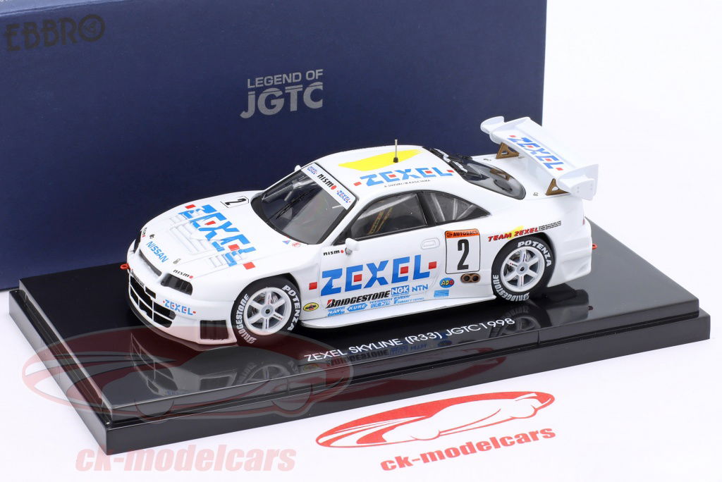 Ebbro 1:43 Nissan Skyline GT-R (R33) #2 JGTC 1998 Kageyama