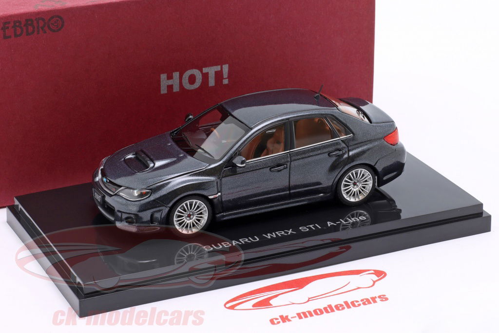 Ebbro 1:43 Subaru WRX STi A-Line dark grey metallic 44398