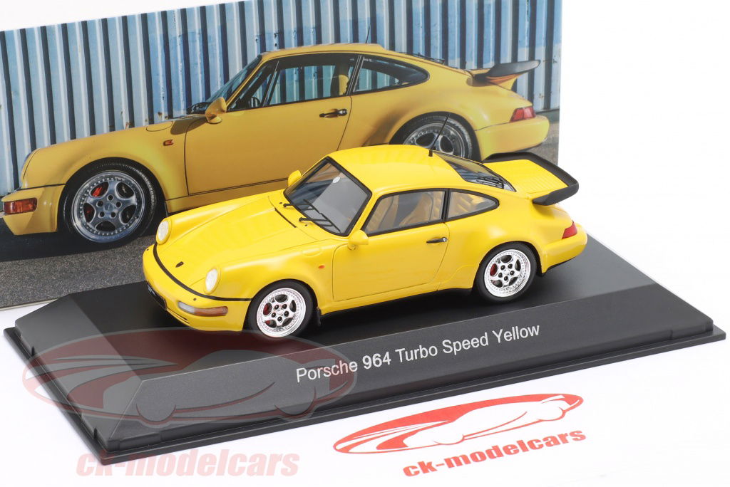 あべしゅん 1/43 ポルシェ 911 (964) ターボ イエロー Spark 1:43 Porsche 911 (964) Turbo speed yellow MAP02050820