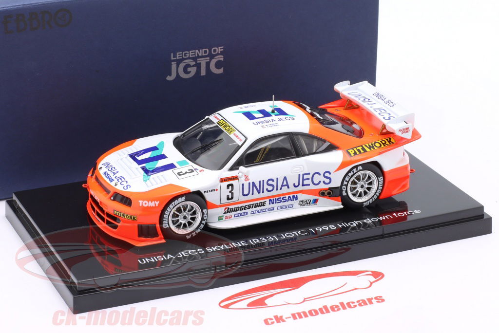 Ebbro 1:43 Nissan Skyline GT-R (R33) #3 JGTC 1998 Hasemi