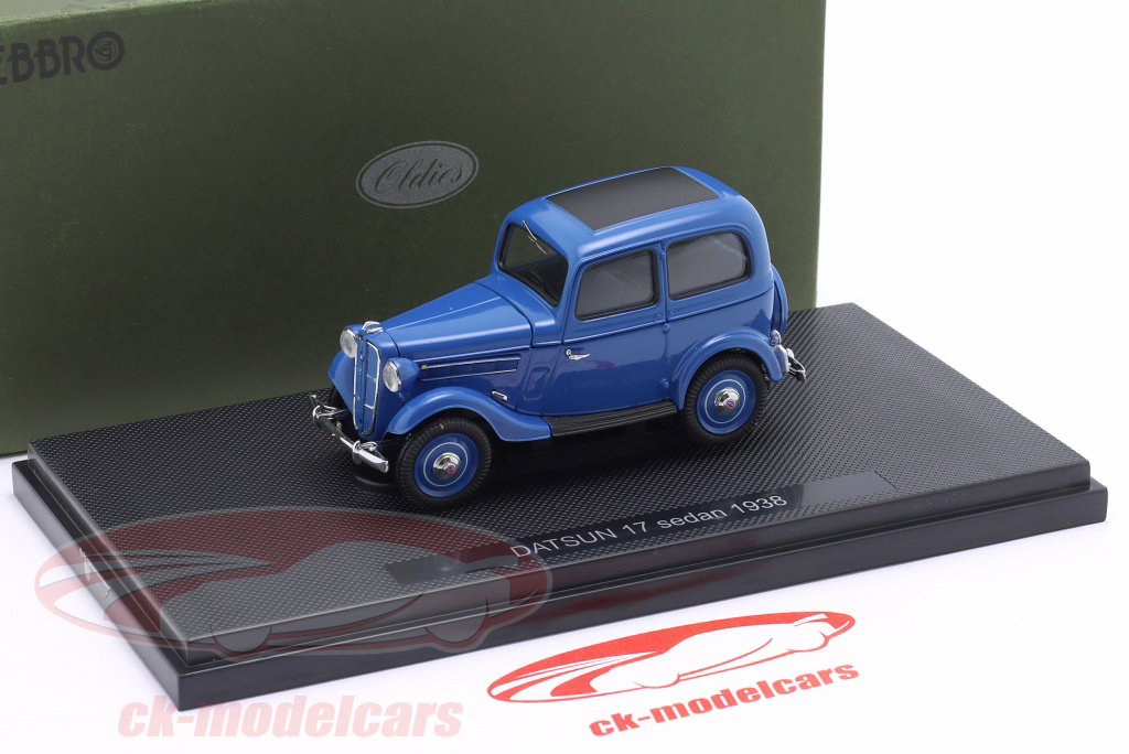 Ebbro 1:43 Datsun 17 Sedan year 1938 blue 44346 model car 44346