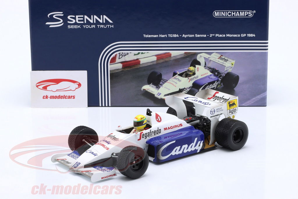 Minichamps 1:18 Ayrton Senna Toleman TG184 #19 2nd Monaco GP