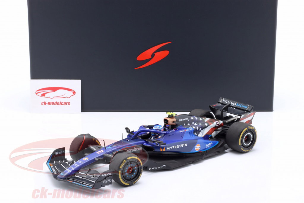 Spark 1:18 Logan Sargeant Williams FW45 #2 USA GP Formula 1 2023