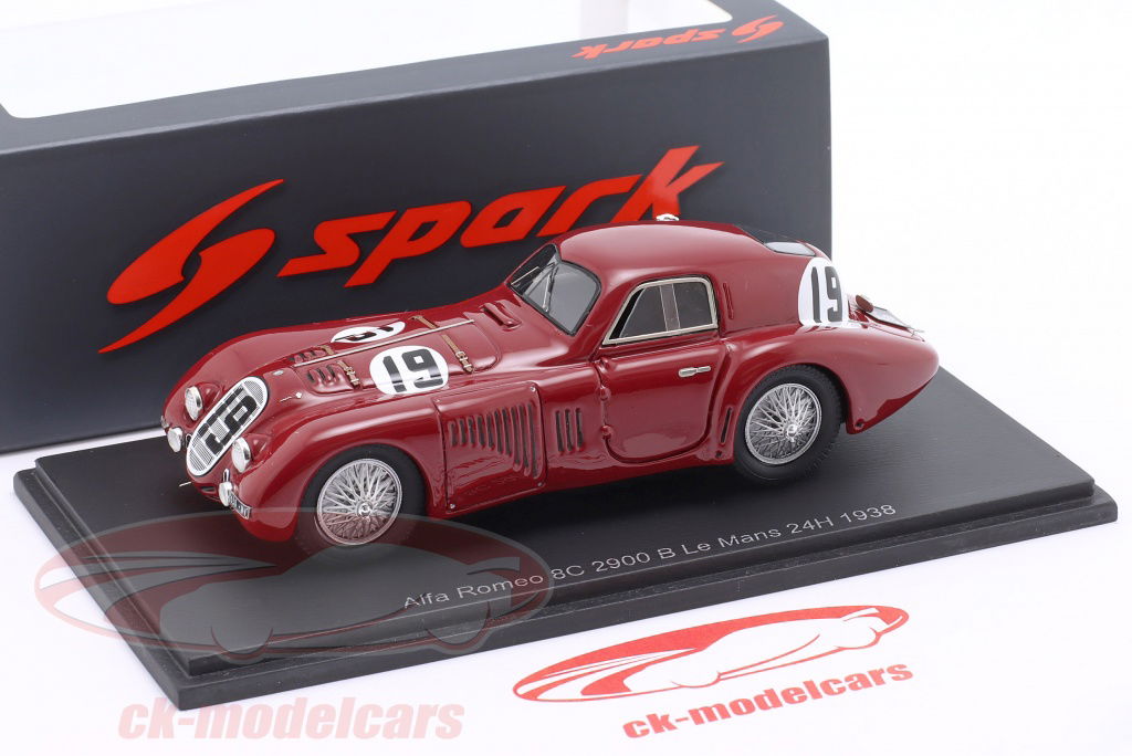 Spark 1:43 Alfa Romeo 8C 2900B Touring #19 24h LeMans 1938