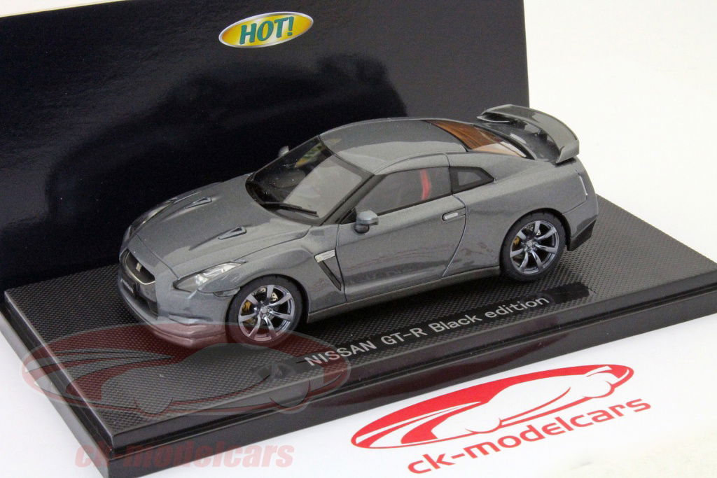 Ebbro 1:43 Nissan GT-R Black edition 2007 grey 44102 model car