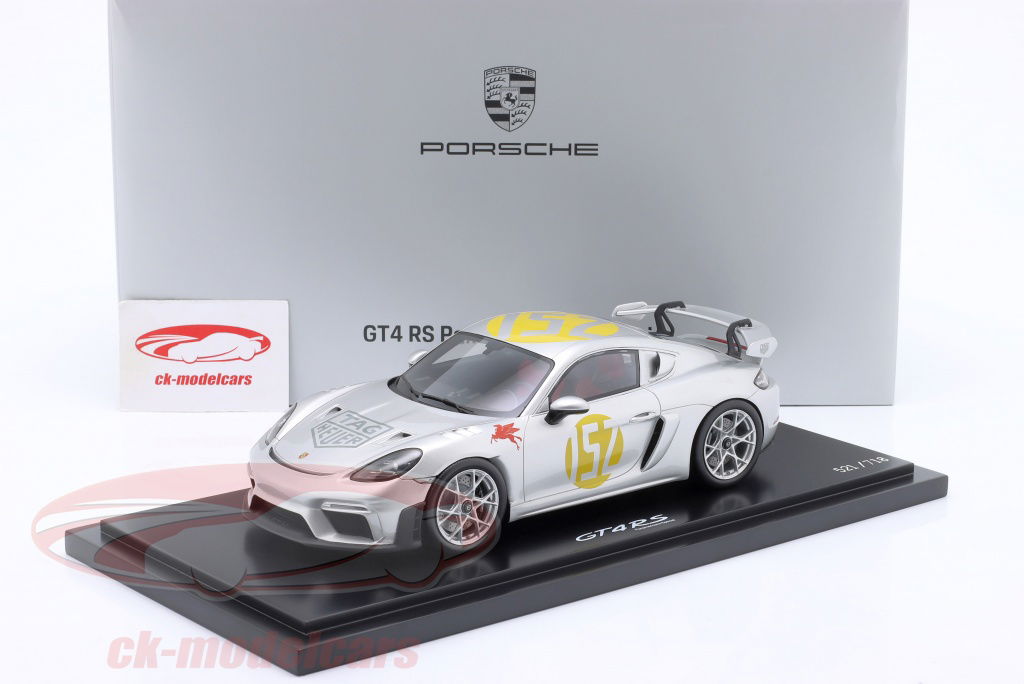 Porscheベア Spark 1:18 Porsche 718 (982) Cayman GT4 RS #152 Tribute