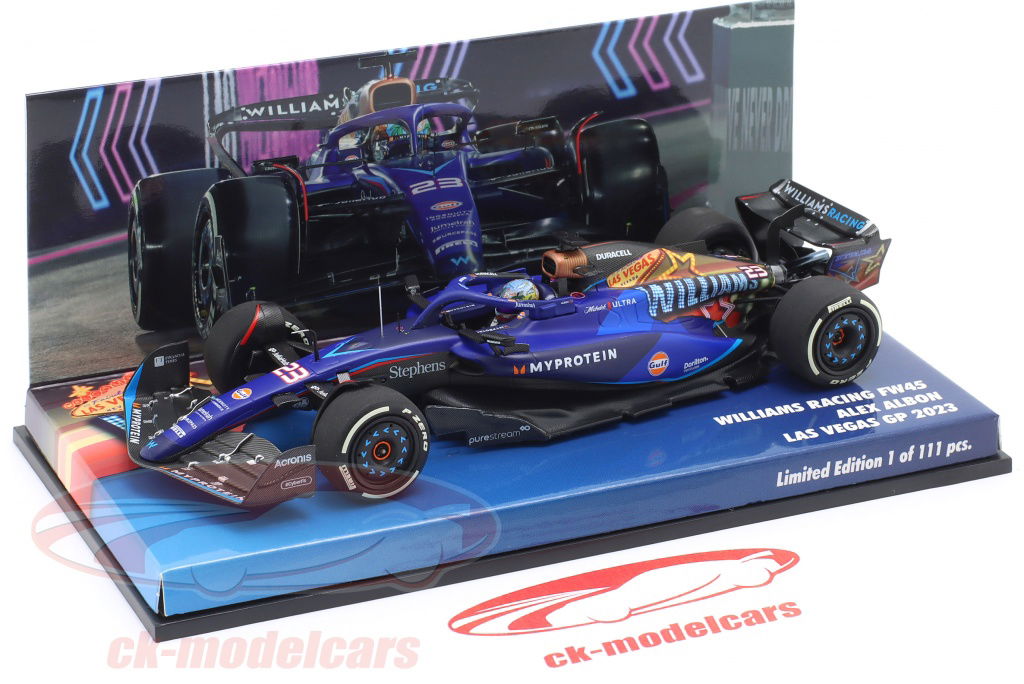 ウィリアムズ  FW45  ラスベガスGP  2023 Minichamps 1:43 Alex Albon Williams FW45 #23 Las Vegas GP