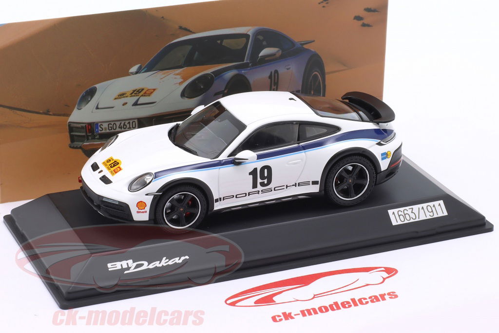 Spark 1:43 Porsche 911 (992) Dakar Rallye 1974 Design #19 白