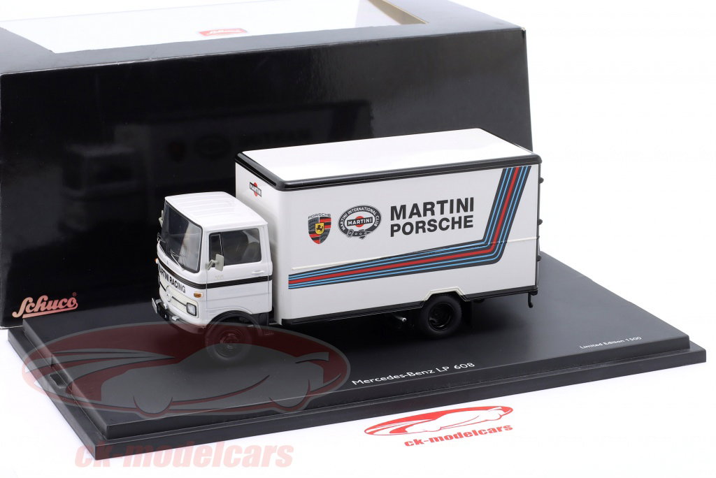 Schuco 1:43 Mercedes-Benz LP 608 racing transporter Porsche