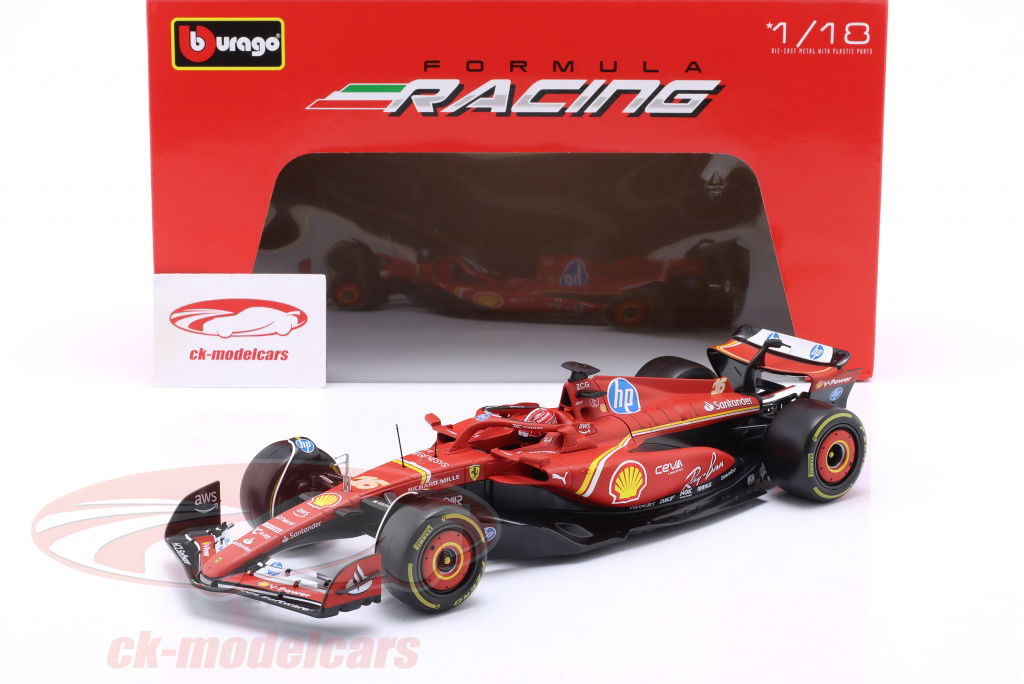 Bburago 1:18 Charles Leclerc Ferrari SF-24 #16 Formula 1