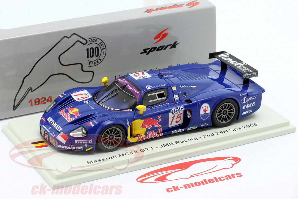 Spark 1:43 Maserati MC12 GT1 #15 2番目 24h Spa 2005 Bertolini