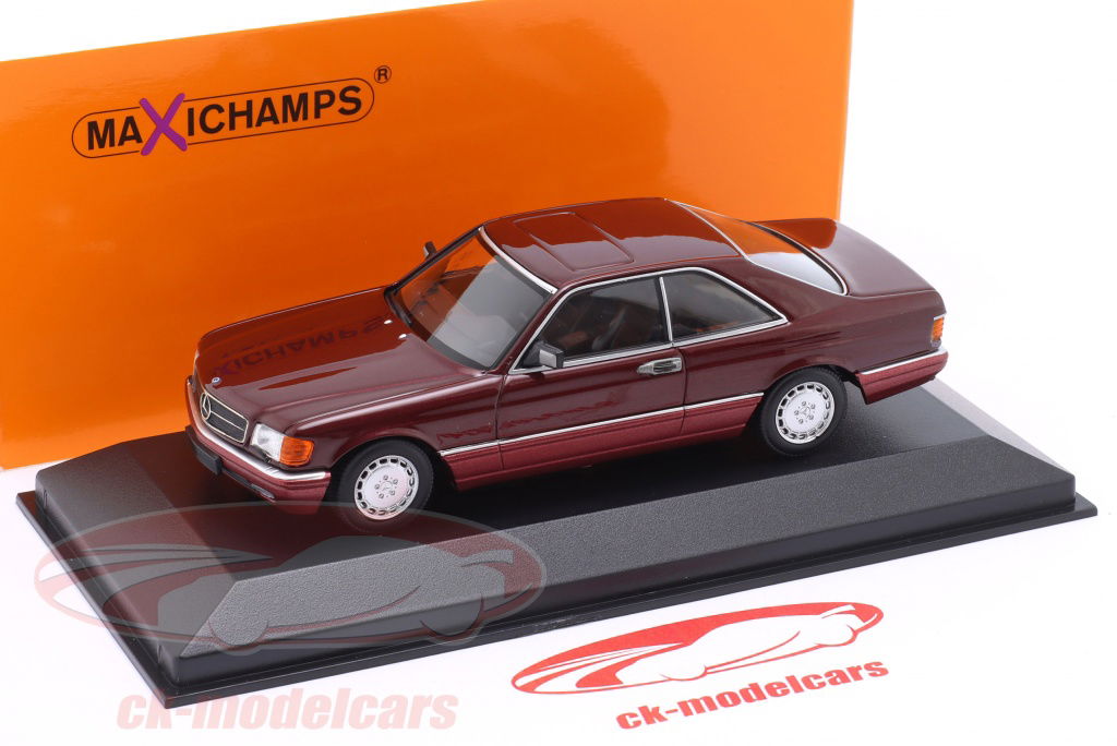 Minichamps 1:43 Mercedes-Benz 560 SEC (C126) year 1980 dark red