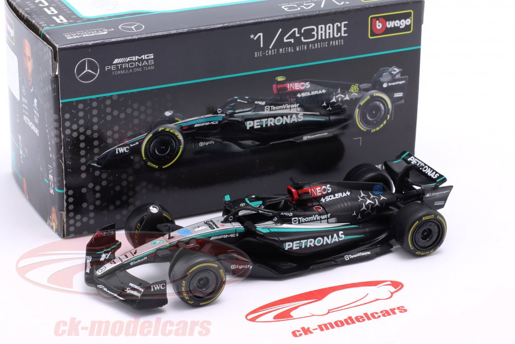 Bburago 1:43 George Russell Mercedes-AMG F1 W15 E #63 British GP