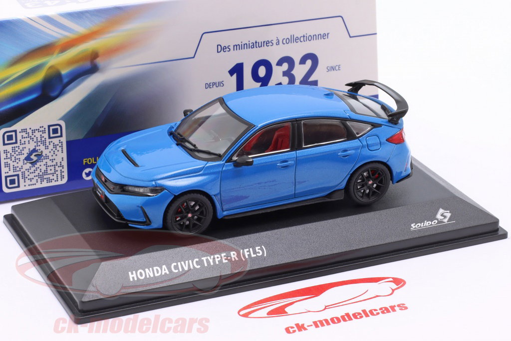 Solido 1:43 Honda Civic Type R (FL5) 建設年 2022 racing 青